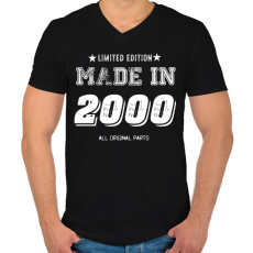 PRINTFASHION 2000 - Férfi V-nyakú póló - Fekete