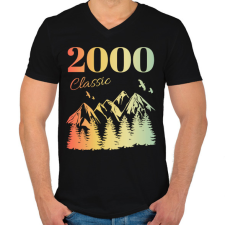 PRINTFASHION 2000 - Férfi V-nyakú póló - Fekete férfi póló