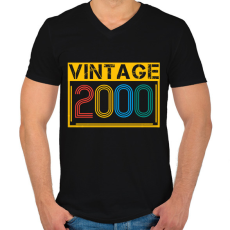 PRINTFASHION 2000 - Férfi V-nyakú póló - Fekete