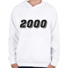 PRINTFASHION 2000 - Gyerek kapucnis pulóver - Fehér