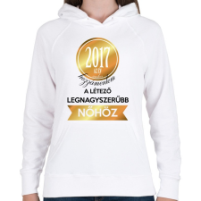 PRINTFASHION 2017 - Női kapucnis pulóver - Fehér női pulóver, kardigán