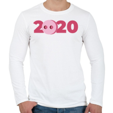 PRINTFASHION 2020 Disznóvágás - Férfi hosszú ujjú póló - Fehér férfi póló