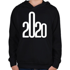 PRINTFASHION 2020 - Gyerek kapucnis pulóver - Fekete