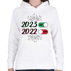 PRINTFASHION 2023 - ON - Női kapucnis pulóver - Fehér