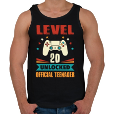 PRINTFASHION 20 éves gamer - Férfi atléta - Fekete