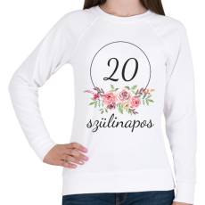 PRINTFASHION 20 éves szülinapos - Női pulóver - Fehér