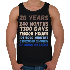 PRINTFASHION 20 years - Férfi atléta - Fekete