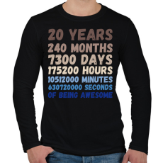 PRINTFASHION 20 years - Férfi hosszú ujjú póló - Fekete