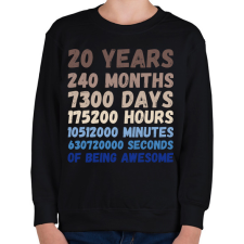 PRINTFASHION 20 years - Gyerek pulóver - Fekete gyerek pulóver, kardigán