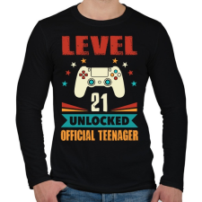 PRINTFASHION 21 éves gamer - Férfi hosszú ujjú póló - Fekete férfi póló
