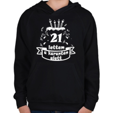 PRINTFASHION 21 lettem - Gyerek kapucnis pulóver - Fekete