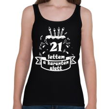 PRINTFASHION 21 lettem - Női atléta - Fekete női trikó