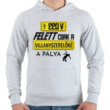 PRINTFASHION 220V FELETT | Fekete - Férfi kapucnis pulóver - Sport szürke női pulóver, kardigán