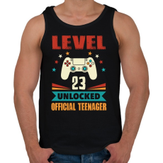 PRINTFASHION 23 éves gamer - Férfi atléta - Fekete