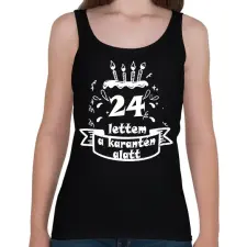 PRINTFASHION 24 lettem - Női atléta - Fekete női trikó