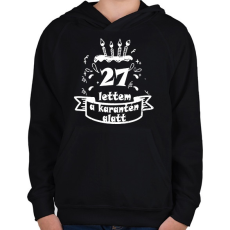 PRINTFASHION 27 lettem - Gyerek kapucnis pulóver - Fekete