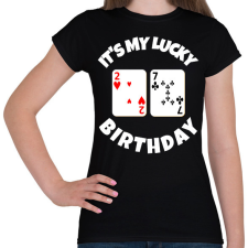 PRINTFASHION 27 POKER SZÜLINAP - Női póló - Fekete női póló