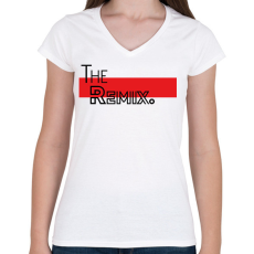 PRINTFASHION 2. testvér - The remix. - Női V-nyakú póló - Fehér
