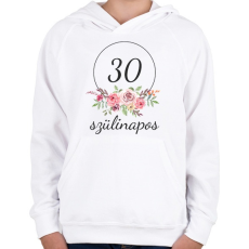 PRINTFASHION 30 éves szülinapos - Gyerek kapucnis pulóver - Fehér