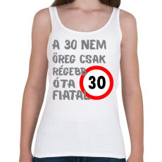 PRINTFASHION 30 éves  (szürke) - Női atléta - Fehér