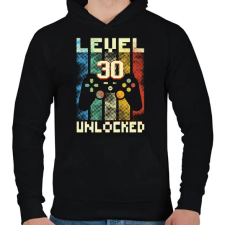 PRINTFASHION 30. születésnapi ajándék - Férfi kapucnis pulóver - Fekete férfi pulóver, kardigán