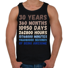 PRINTFASHION 30 Years - Férfi atléta - Fekete atléta, trikó