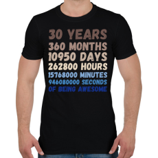 PRINTFASHION 30 Years - Férfi póló - Fekete