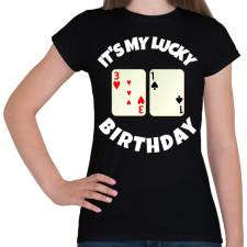 PRINTFASHION 31 POKER SZÜLINAP - Női póló - Fekete női póló