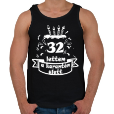 PRINTFASHION 32 lettem - Férfi atléta - Fekete