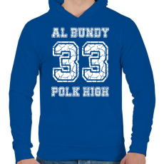 PRINTFASHION 33 Al Bundy - Férfi kapucnis pulóver - Királykék