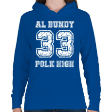 PRINTFASHION 33 Al Bundy - Női kapucnis pulóver - Királykék