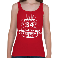 PRINTFASHION 34 lettem - Női atléta - Cseresznyepiros női trikó