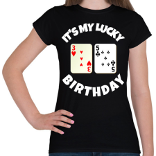 PRINTFASHION 35 POKER SZÜLINAP - Női póló - Fekete női póló