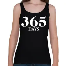 PRINTFASHION 365 days logo - Női atléta - Fekete női trikó