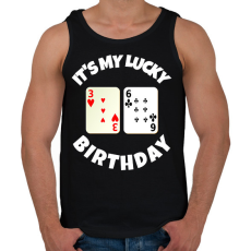 PRINTFASHION 36 POKER SZÜLINAP - Férfi atléta - Fekete