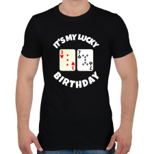PRINTFASHION 37 POKER SZÜLINAP - Férfi póló - Fekete férfi póló