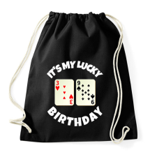 PRINTFASHION 39 POKER SZÜLINAP - Sportzsák, Tornazsák - Fekete tornazsák