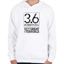 PRINTFASHION 3.6 Roentgen (Black) - Gyerek kapucnis pulóver - Fehér gyerek pulóver, kardigán