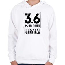 PRINTFASHION 3,6 Roentgen  - Gyerek kapucnis pulóver - Fehér gyerek pulóver, kardigán