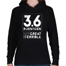 PRINTFASHION 3,6 Roentgen  - Női kapucnis pulóver - Fekete női pulóver, kardigán