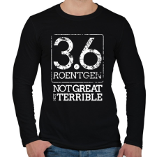 PRINTFASHION 3.6 Roentgen (white) - Férfi hosszú ujjú póló - Fekete férfi póló