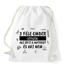 PRINTFASHION 3 féle ember - Sportzsák, Tornazsák - Fehér tornazsák