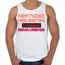 PRINTFASHION 3 gyermekes anya vagyok - Férfi atléta - Fehér