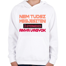 PRINTFASHION 3 gyermekes anya vagyok - Gyerek kapucnis pulóver - Fehér gyerek pulóver, kardigán