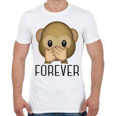 PRINTFASHION 3 majom - forever - Férfi póló - Fehér