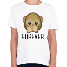PRINTFASHION 3 majom - forever - Gyerek póló - Fehér gyerek póló