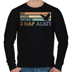 PRINTFASHION 3 nap alatt - Férfi pulóver - Fekete