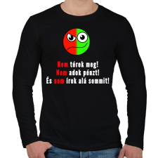 PRINTFASHION 3 nem minta - Férfi hosszú ujjú póló - Fekete férfi póló