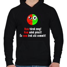 PRINTFASHION 3 nem minta - Férfi kapucnis pulóver - Fekete