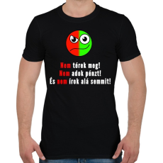 PRINTFASHION 3 nem minta - Férfi póló - Fekete